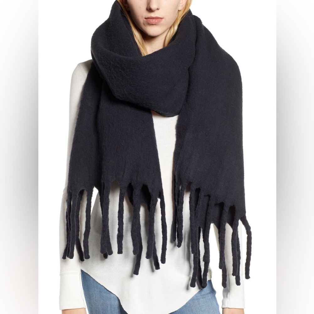 NWT All Saints Brushed Wool Blanket Scarf